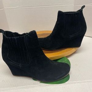 Dolce Vita DV Raw Leather Wedge Booties
